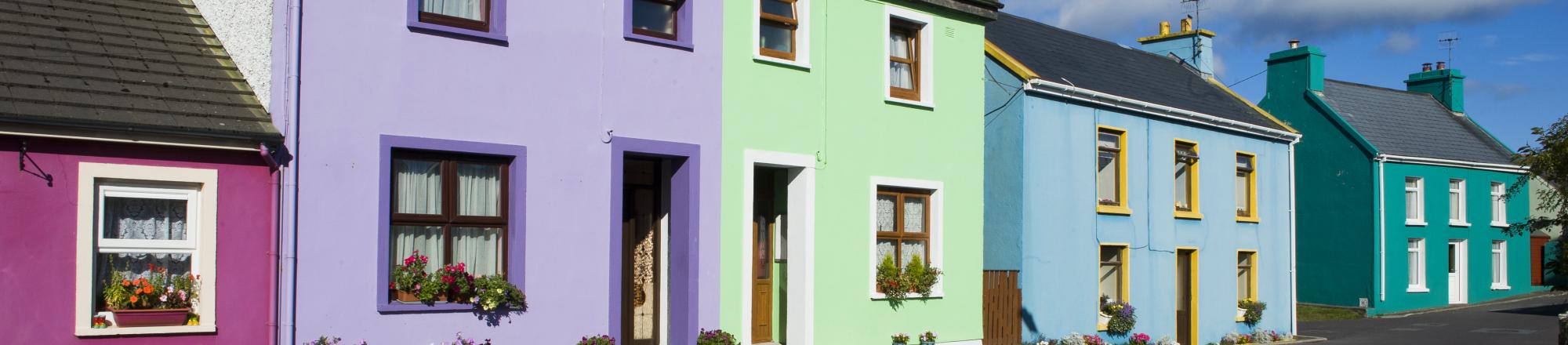 Colourful Houses in County Cork, Ireland