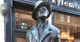 Statue of James Joyce in Dublin, Ireland