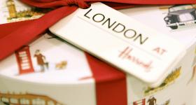 A gift box from Harrods, London A gift box from Harrods, London