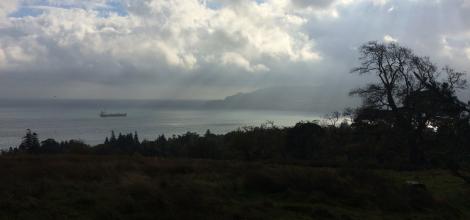 Looking towards Brodick from above Brodick Castle, Arran