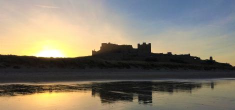 Sunset at Bamburgh Castle, Northumberland Sunset at Bamburgh Castle, Northumberland
