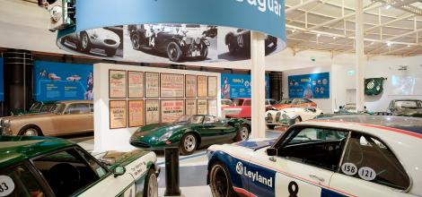 The Jaguar Gallery at the British Motor Museum