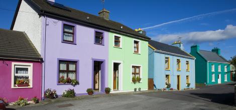 Colourful houses in County Cork