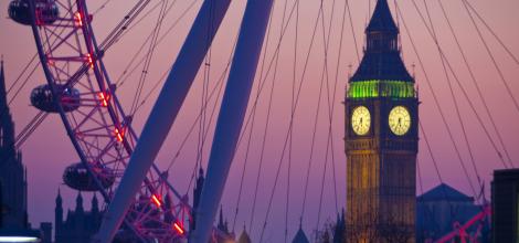 Big Ben and the London Eye Big Ben and the London Eye